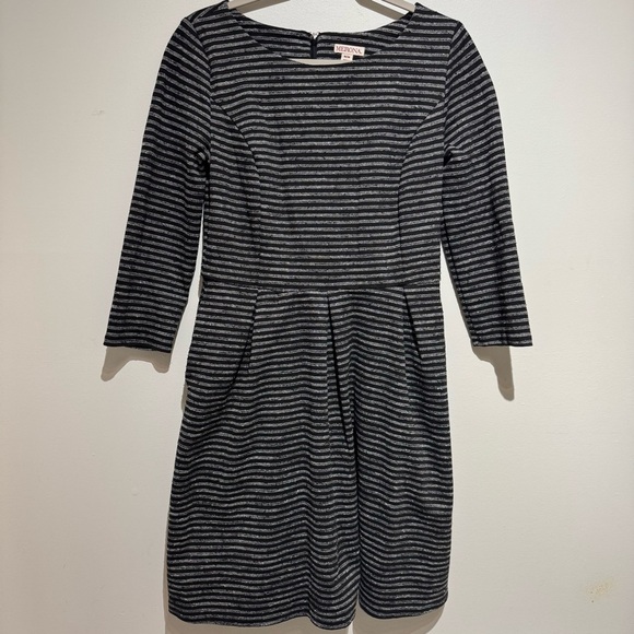 Bundle of 2 Merona  Navy and Black Striped Long Sleeve Dresses. Size Medium - Picture 10 of 16